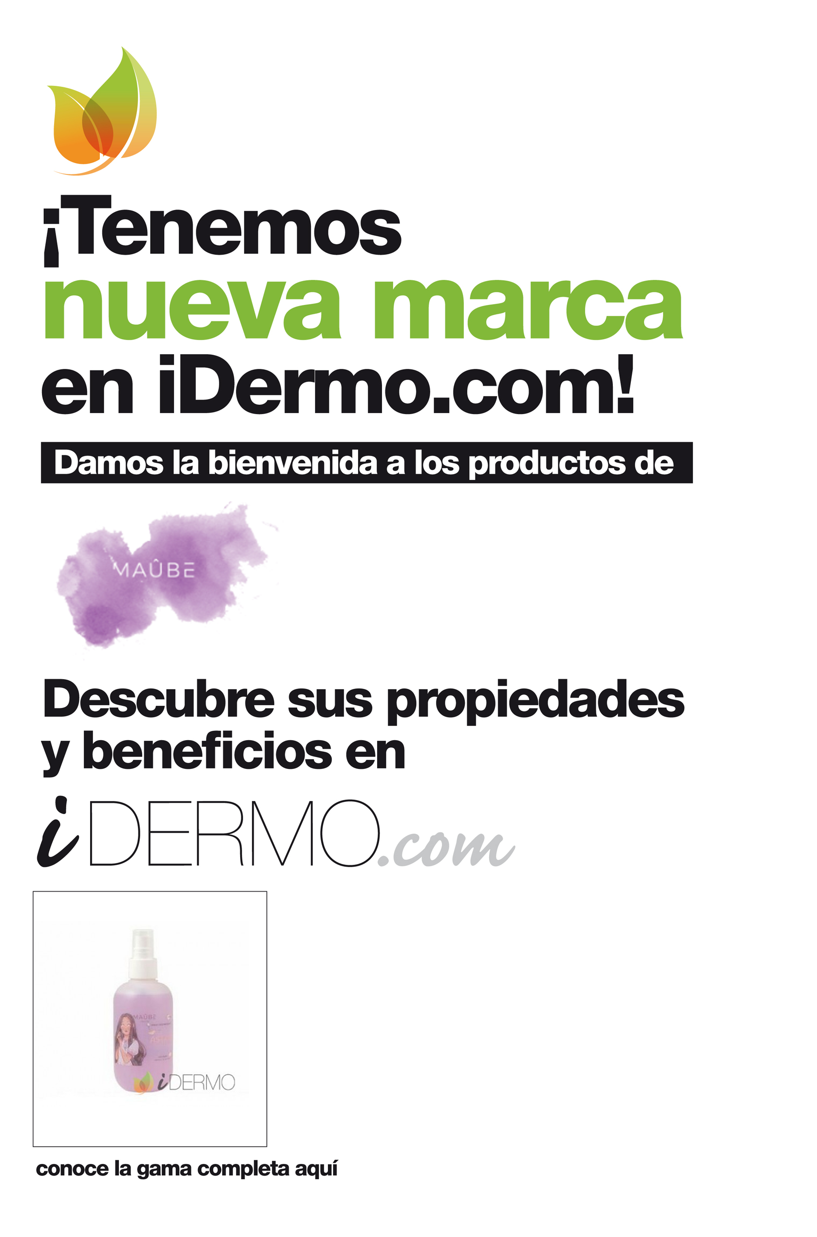 Nueva marca en iDermo: Maube