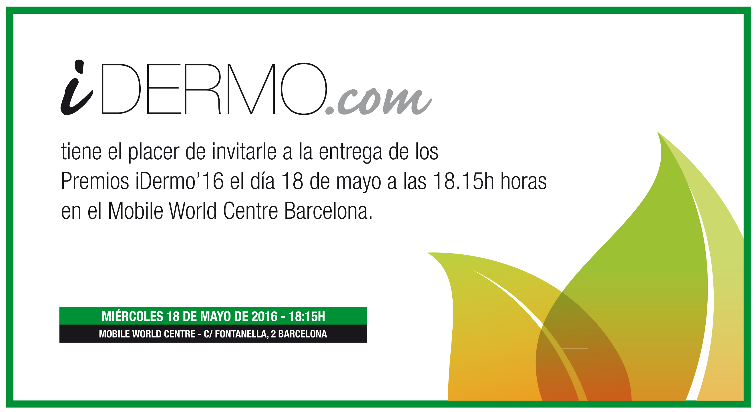 INVITACION PREMIOS IDERMO 16