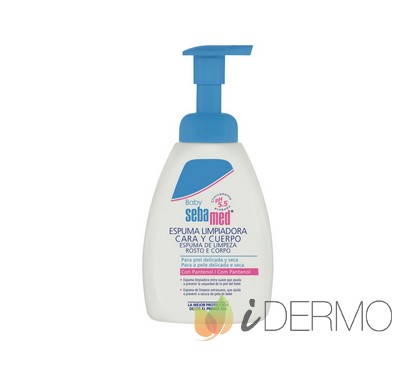 BABY SEBAMED ESPUMA LIMPIADORA CARA Y CUERPO