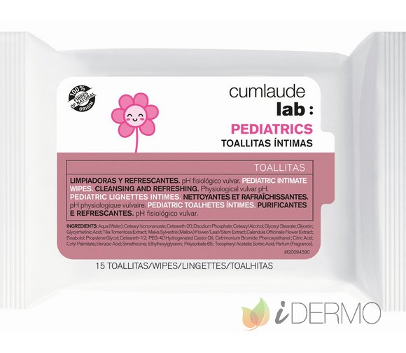 CUMLAUDE LAB TOALLITAS INTIMAS PEDIATRICAS LIMPIADORAS 15 UDS