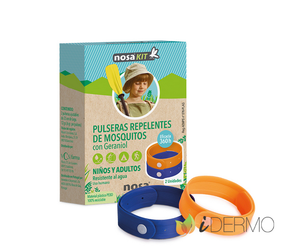 PULSERAS REPELENTES AZUL/NARANJA
