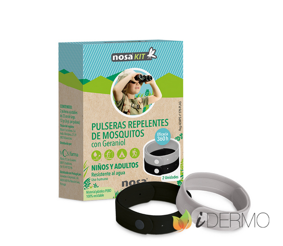 PULSERAS REPELENTES NEGRO/GRIS