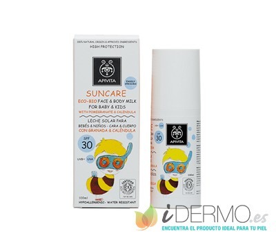 SOLAR NIÑOS ECO BIO LECHE SPF 30 CON GRANADA Y CALÉNDULA