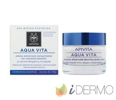 AQUA VITA CREMA-GEL HIDRATANTE AVANZADA Y REVITALIZANTE PARA PIELES GRASAS-MIXTAS CON AGNOCASTO & PROPÓLEO