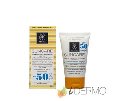 SOLAR FACIAL ANTIMANCHAS CON COLOR SPF50 CON LAVANDA DE MAR & HINOJO MARINO SOLAR FACIAL ANTIMANCHAS CON COLOR SPF50 CON LAVANDA DE MAR & HINOJO MARINO