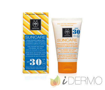 SOLAR FACIAL PIEL NORMAL - SECA SPF 30 CON LAVANDA DE MAR & PROPÓLEO