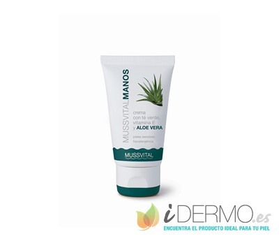 MUSSVITAL CREMA DE MANOS CON TÉ VERDE, VITAMINA E Y ALOE VERA MUSSVITAL CREMA DE MANOS CON TÉ VERDE, VITAMINA E Y ALOE VERA