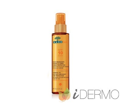 ACEITE BRONCEADOR PARA ROSTRO Y CUERPO PROTECCIÓN BAJA SPF 10 ACEITE BRONCEADOR PARA ROSTRO Y CUERPO PROTECCIÓN BAJA SPF 10
