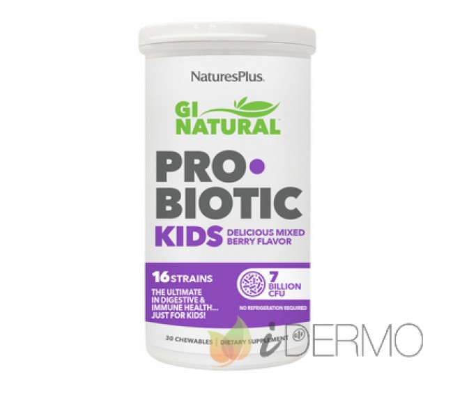 GI NATURAL PROBIOTIC KIDS 30 COMP. MASTIC.