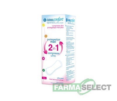 Protegeslips 2 en 1 Maxi Plus / Compresa Ultra Farmaconfort 24 U