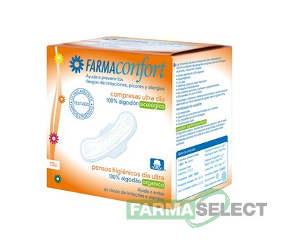Compresas de Algodón Farmaconfort Ultra Dia Alas 10 U