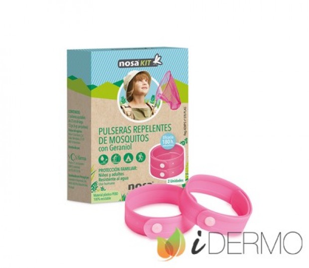 PULSERAS REPELENSTES DE MOSQUITOS ROSAS