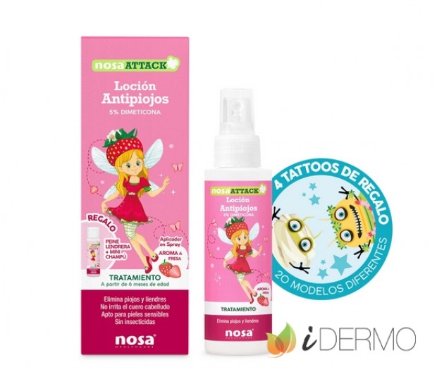 LOCIÓN ANTIPIOJOS 5% DIMETICONA AROMA FRESA