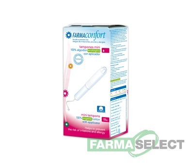 Tampones de Algodón con aplicador Farmaconfort Mini 18 U